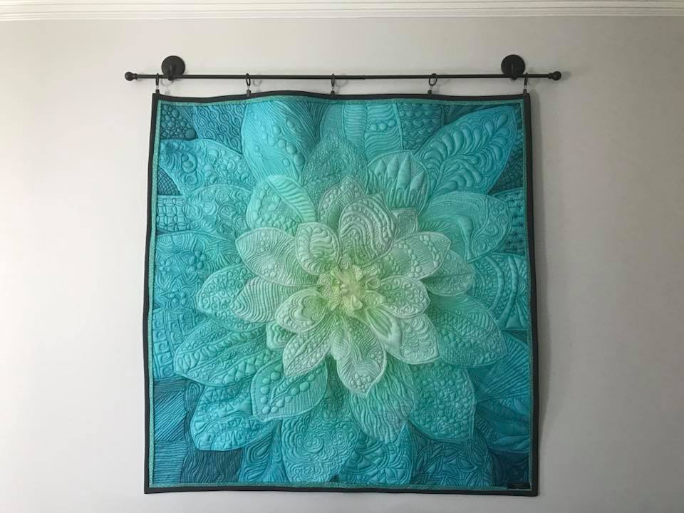 Teal finished & hung